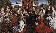 Master of the Saint Lucy Legend Virgin Surrounded by Female Saints painting